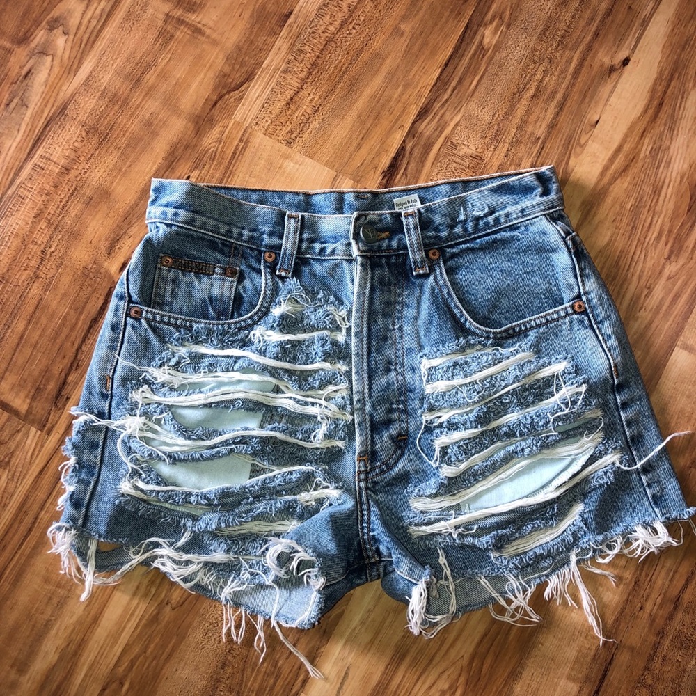 Denim Distressed Shorts